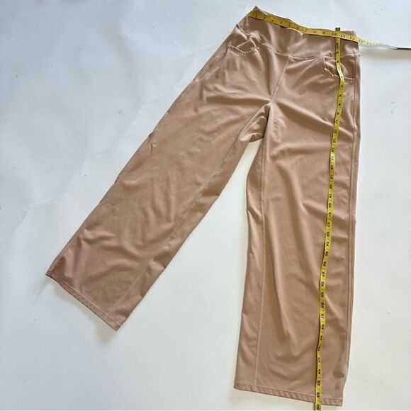 Oalka Wide Leg Pants for Women High Waisted Yoga Pants with Pockets Size M - Picture 3 of 6